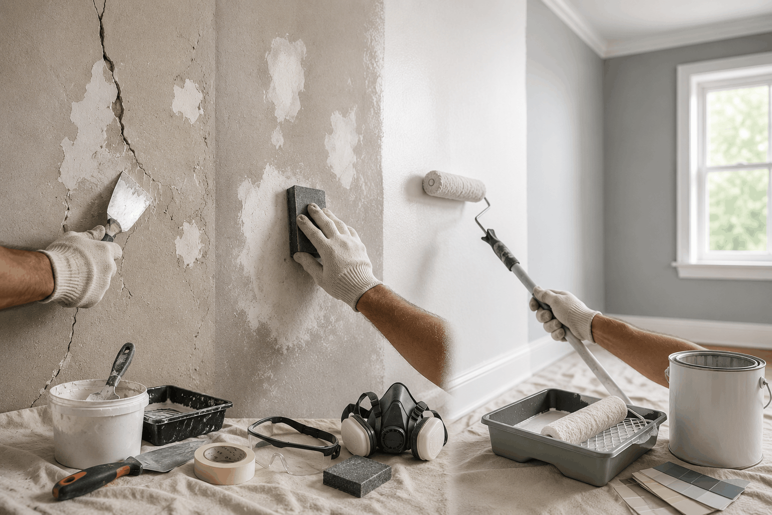 Surface repairs painting preparation NSW